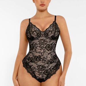 Black Lace Shapewear Bodysuit